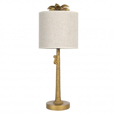 Złota Lampa Stołowa Małpy