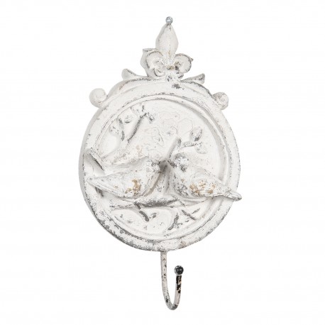 Wieszak w Stylu Prowansalskim Postarzany Lilijka A