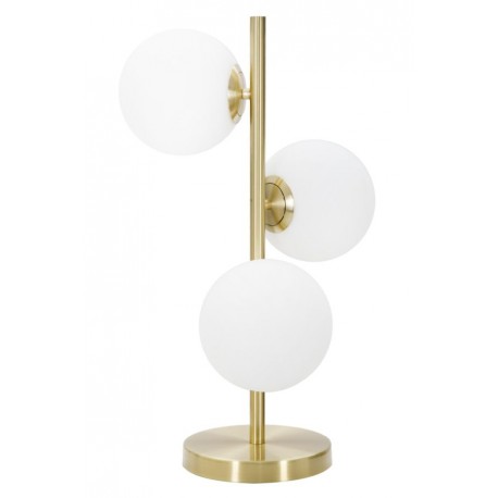 Złota Lampa Stołowa Szklane Kule Glamy B Mauro Ferretti