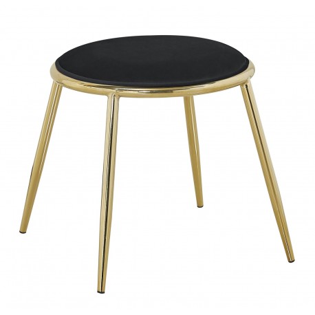 Złoty Stołek Glam Emily Czarny Mauro Ferretti