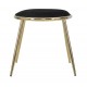 Złoty Stołek Glam Emily Czarny Mauro Ferretti