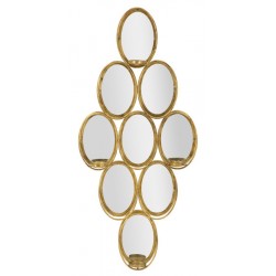Złoty Świecznik Ścienny z Lusterkami Mauro Ferretti