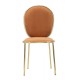 Złote Krzesła Glam Emily Pomarańczowe 2szt. Mauro Ferretti