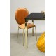 Złote Krzesła Glam Emily Pomarańczowe 2szt. Mauro Ferretti