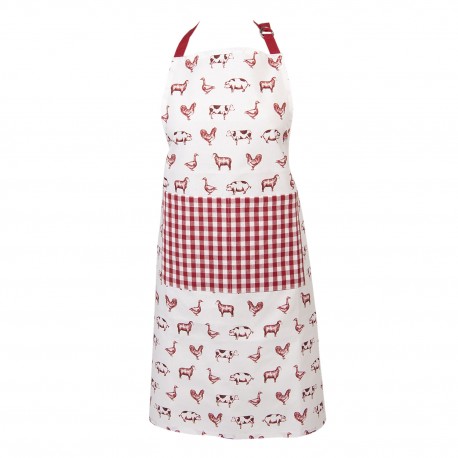 Fartuch Kuchenny Prowansalski w Niebieskie Kwiaty