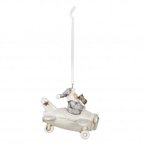 Zawieszka Świąteczna Mikołaj w Samolocie Clayre & Eef