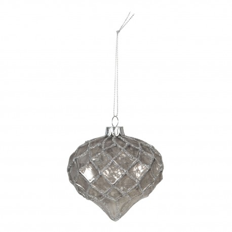 Zestaw Bombek Szklanych z Brokatem 4szt. C Clayre & Eef