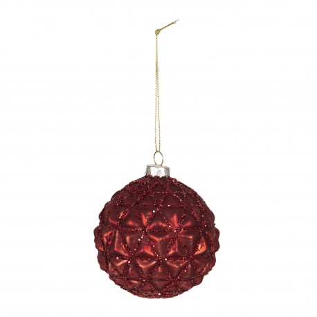 Czerwone Bombki Szklane 4szt. A Clayre & Eef