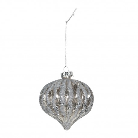Srebrne Bombki Szklane 4szt. B Clayre & Eef