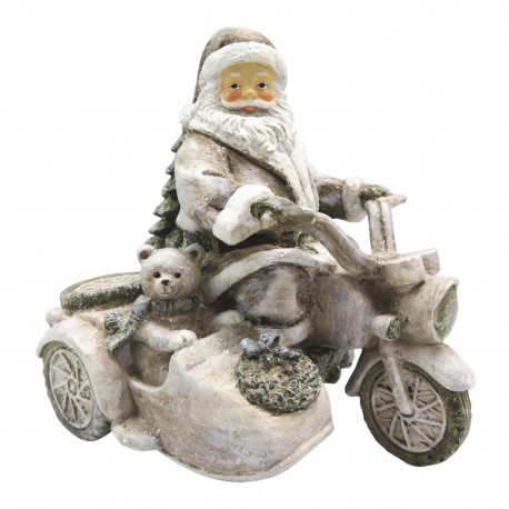 Figurka Świąteczna Mikołaj Na Motocyklu Clayre & Eef