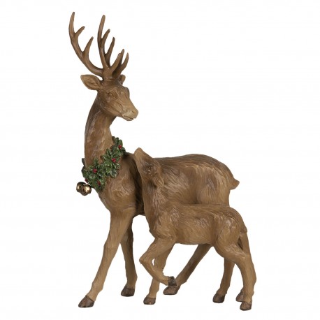Figurka Świąteczna Jeleń z Jelonkiem Clayre & Eef