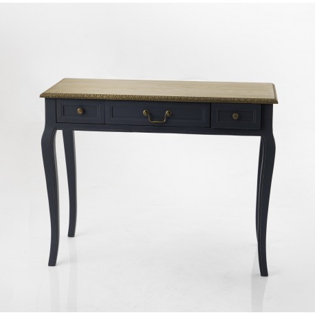 Granatowe Biurko w Stylu Prowansalskim Salini