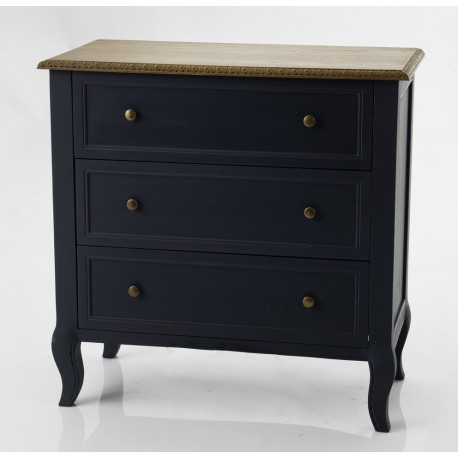 Granatowa Komoda w Stylu Prowansalskim Salini A