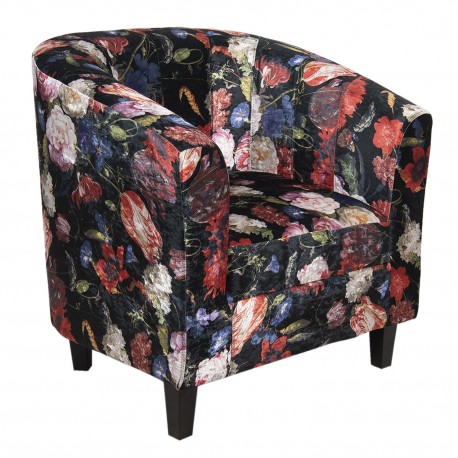 Krzesło Barowe w Kwiaty Tapicerowane