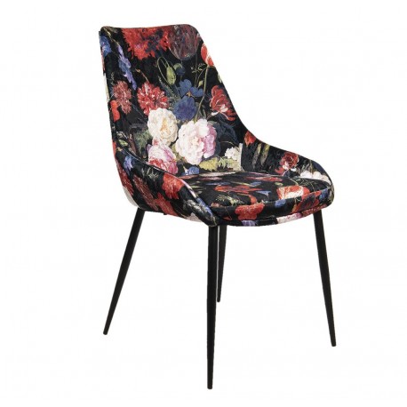 Krzesło w Kwiaty Tapicerowane D