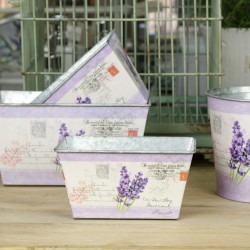 Metalowe Osłonki z Lawendą Prostokątne C