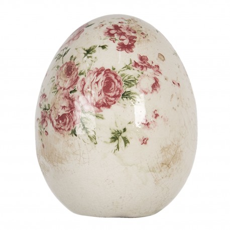 Ceramiczne Jajo w Kwiaty B