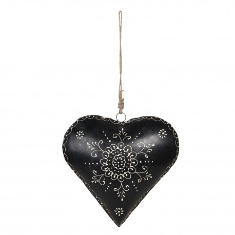 Zawieszka Serce Metalowe Kremowe