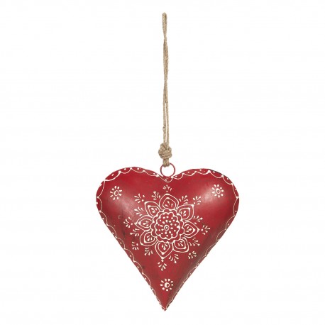 Zawieszka Serce Metalowe Czerwone A