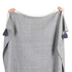 Bawełniany Pled z Pomponikami A Clayre & Eef