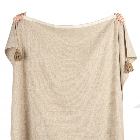 Bawełniany Pled z Pomponikami A