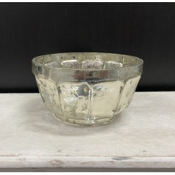 Szklana Miseczka Srebrna Postarzana