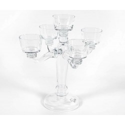 Szklany Świecznik Belldeco Popiel XL