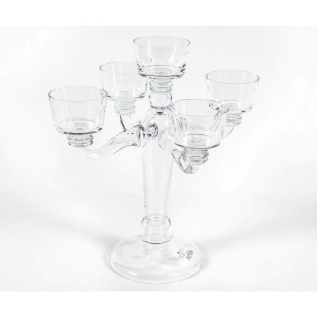 Szklany Świecznik Belldeco Popiel XL