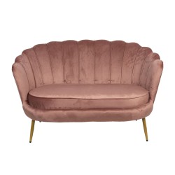 Sofa Glamour Różowa Clayre & Eef