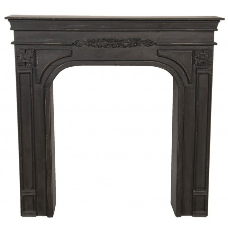 Imitacja Kominka w Stylu Prowansalskim Czarna A