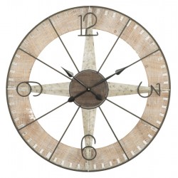 Duży Zegar Loft Róża Wiatrów Mauro Ferretti