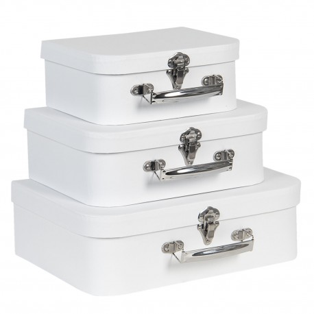 Pudełka w Kształcie Walizek Białe