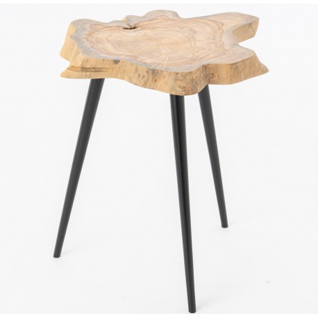 Stolik z Pnia Na Metalowych Nogach A