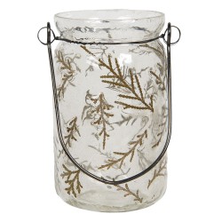 Szklany Świecznik Na Tealight w Gałązki A