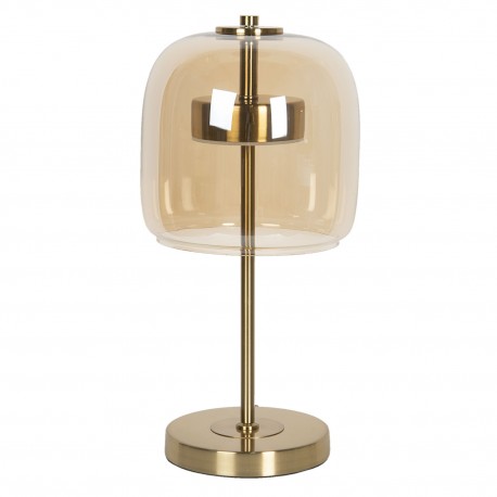 Lampa Stołowa Metalowa ze Szklanym Kloszem LED C