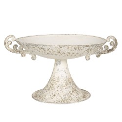 Metalowa Patera Na Nóżce w Stylu Prowansalskim B