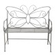 Metalowa Ławka Prowansalska Szara Motyl