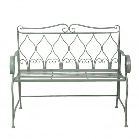 Metalowa Ławka Prowansalska Zielona