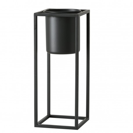 Metalowy Kwietnik Czarny w Stylu Industrialnym A