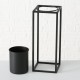 Metalowy Kwietnik Czarny w Stylu Industrialnym C