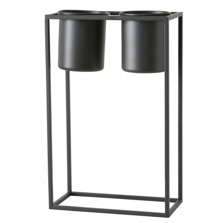 Metalowy Kwietnik Czarny w Stylu Industrialnym C