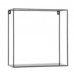 Metalowa Półka Czarna Industrialna Kwadrat A