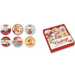 Magnesy Na Lodówkę Vintage 6szt.