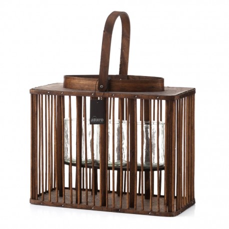 Lampion Latarnia Drewniany Aluro Catalana XL