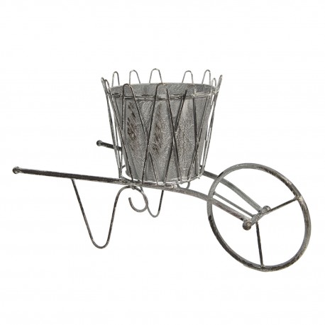 Metalowy Kwietnik Taczka