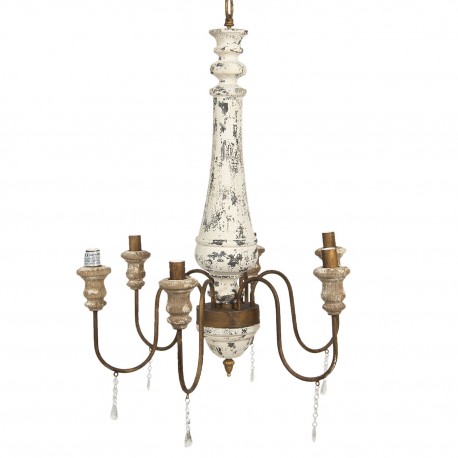 Żyrandol Prowansalski Postarzany Metalowy B