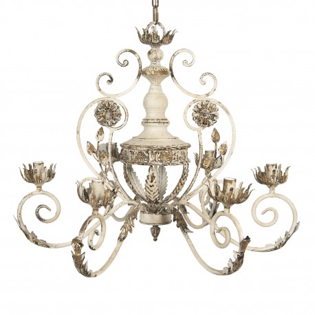 Żyrandol Prowansalski Postarzany Metalowy C