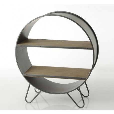 Okrągły Regał w Stylu Industrialnym Monti B