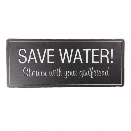 Metalowa Tablica Retro Save Water