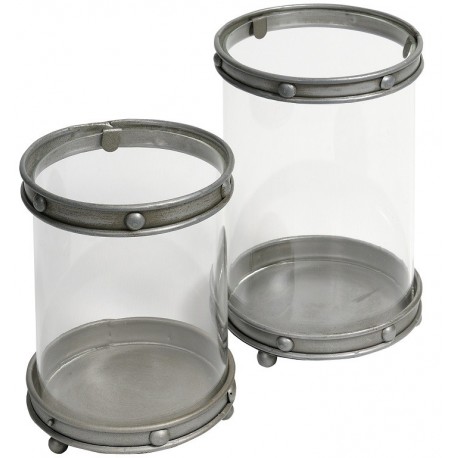 Szklany Lampion Belldeco Grigio B